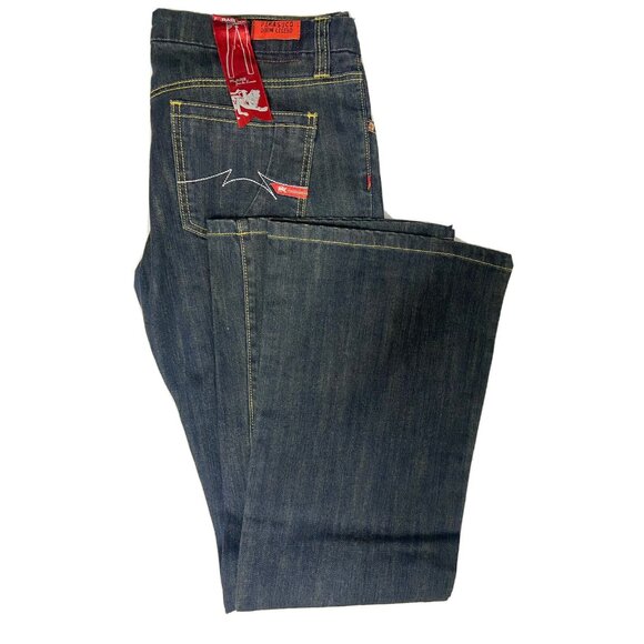 NWT Parasuco Woman 32X33 Flare Wide Leg Denim Jeans Red Label - Picture 1 of 9